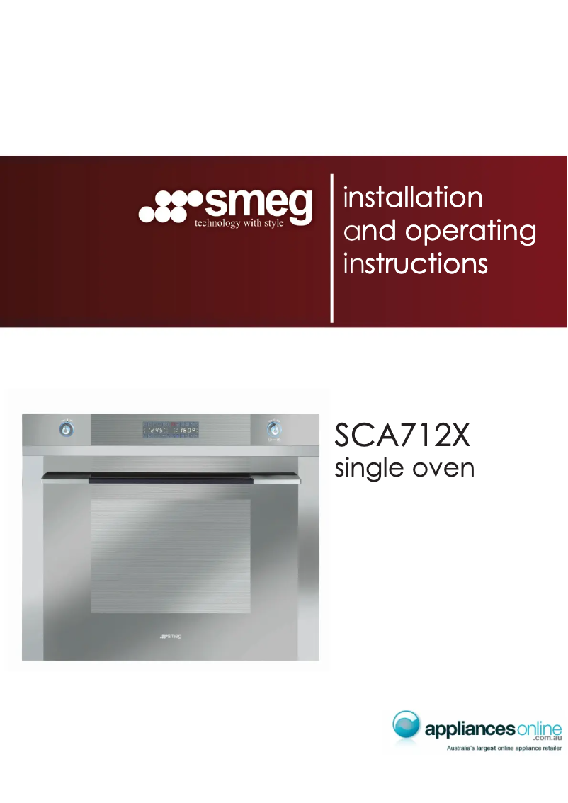 First page image of the manual for SCA712X
