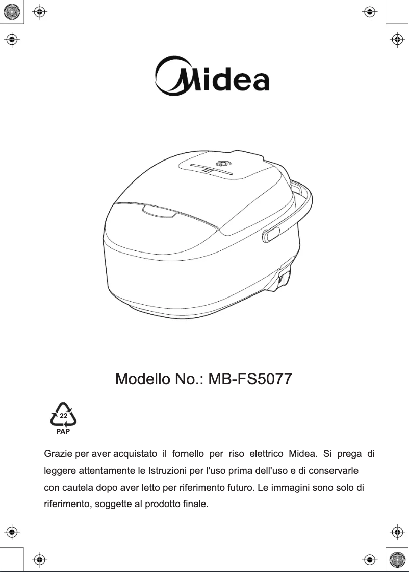 Page 1 of the manual User Manual Midea MB-FS5077