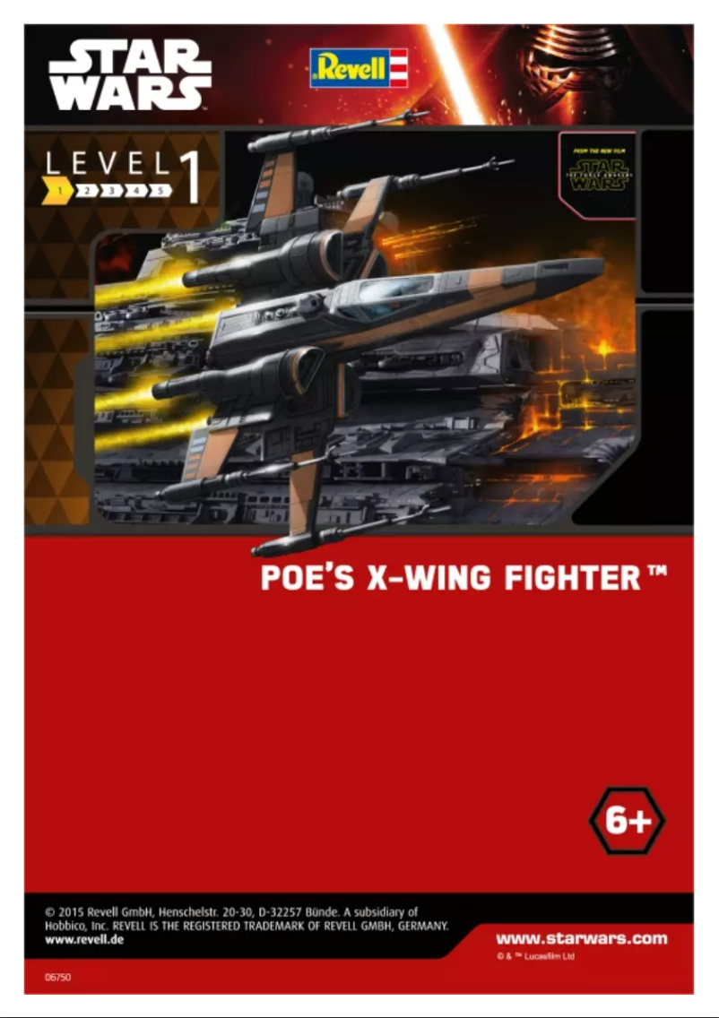 First page image of the manual for Poe's X-wing Fighter