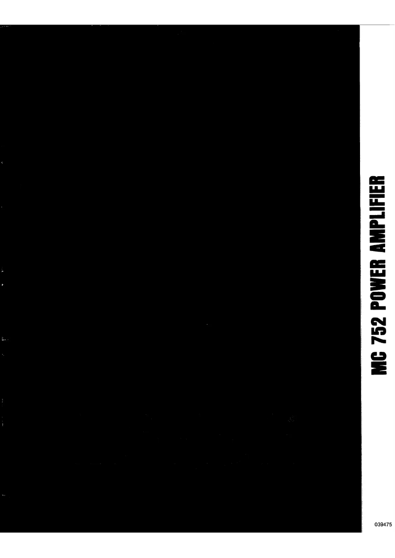 First page image of the manual for MC-752