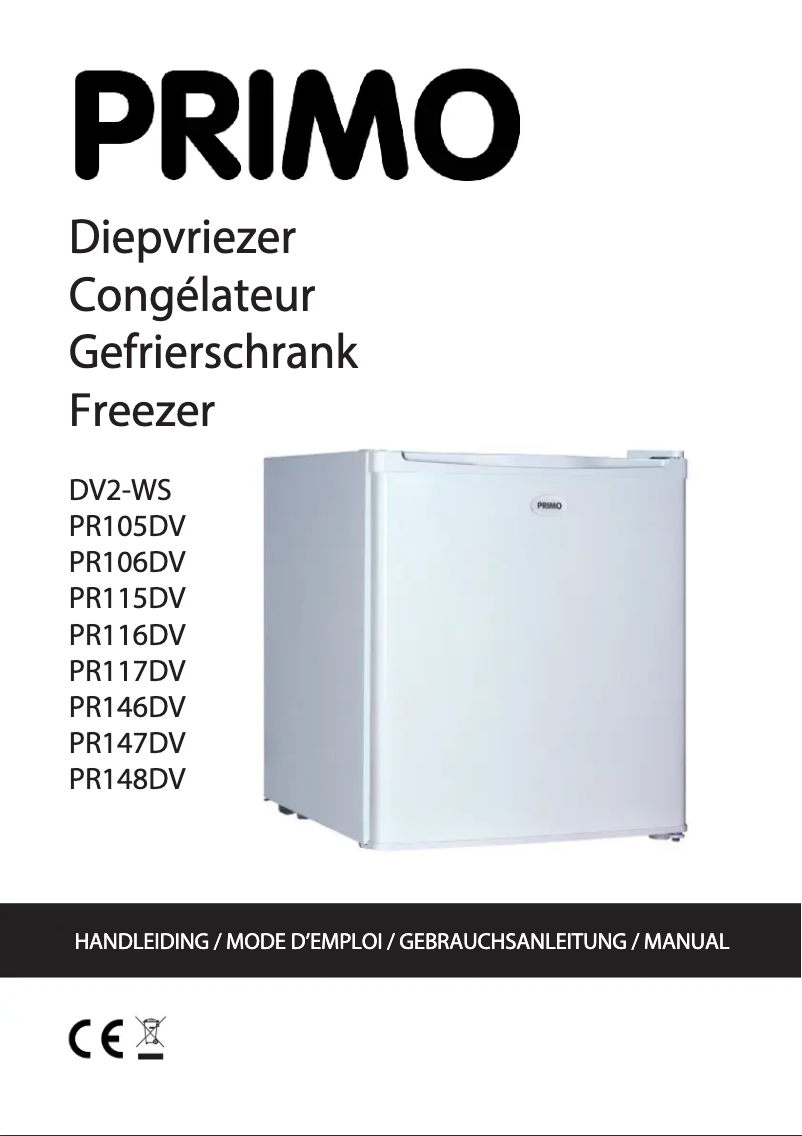 First page image of the manual for PR106DV