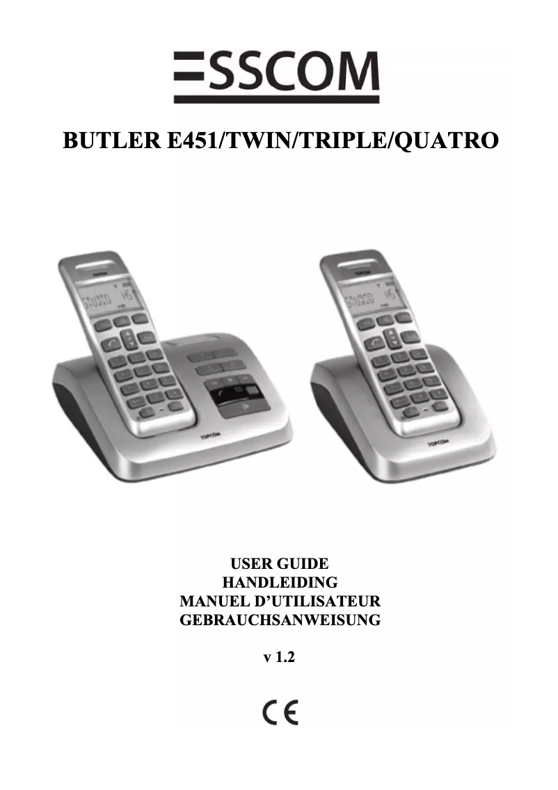 First page image of the manual for Butler E451