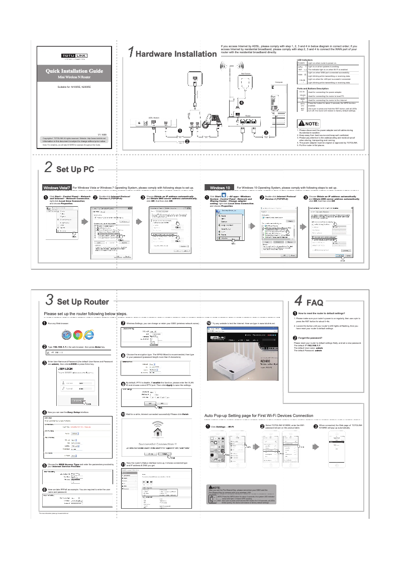 First page image of the manual for N200RE V3