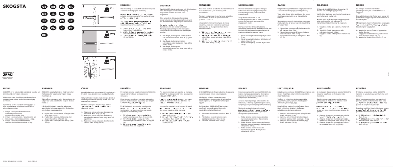 Page 1 of the manual Instruction Manual Ikea SKOGSTA