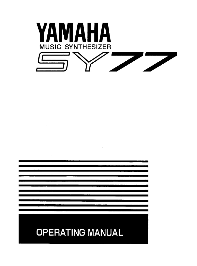 First page image of the manual for SY77