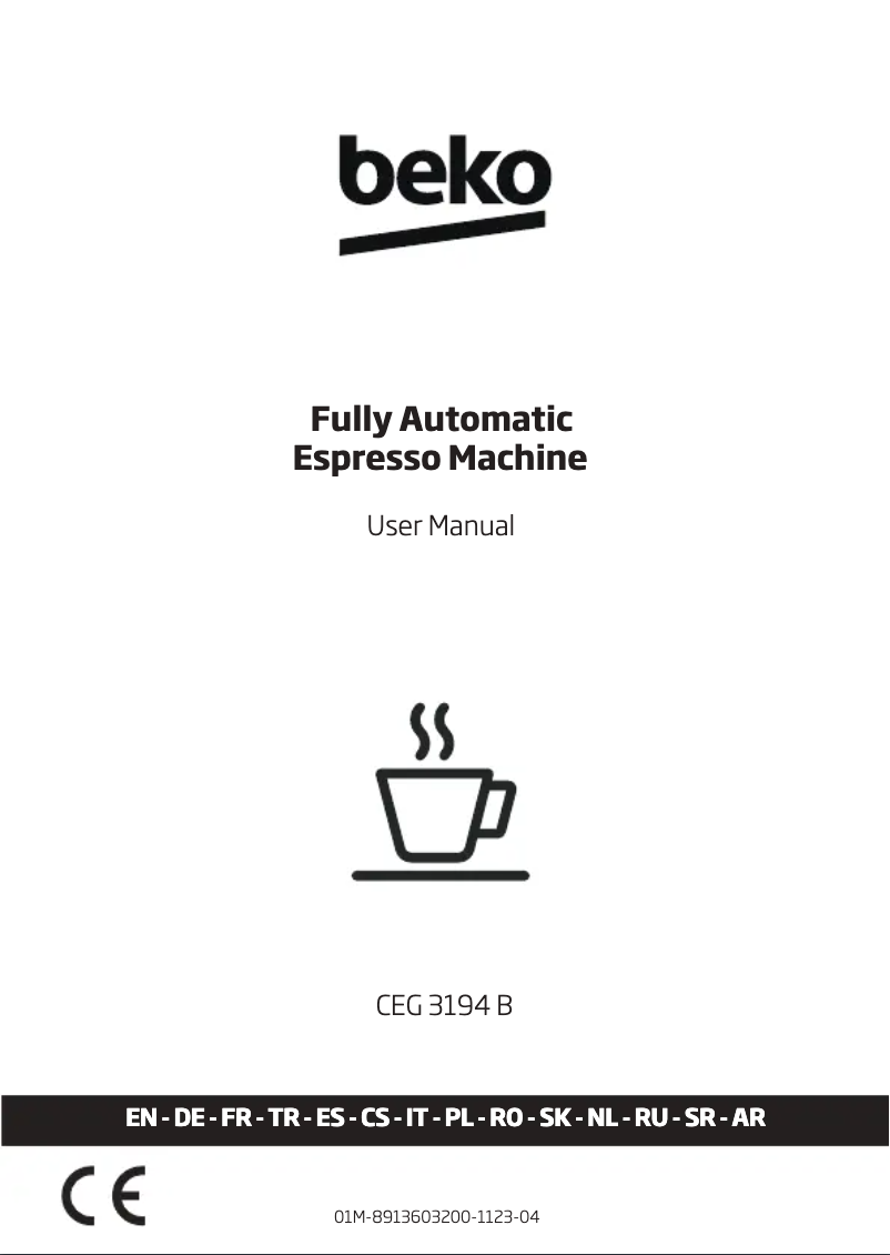 Page 1 of the manual User Manual Beko CEG 3194 B