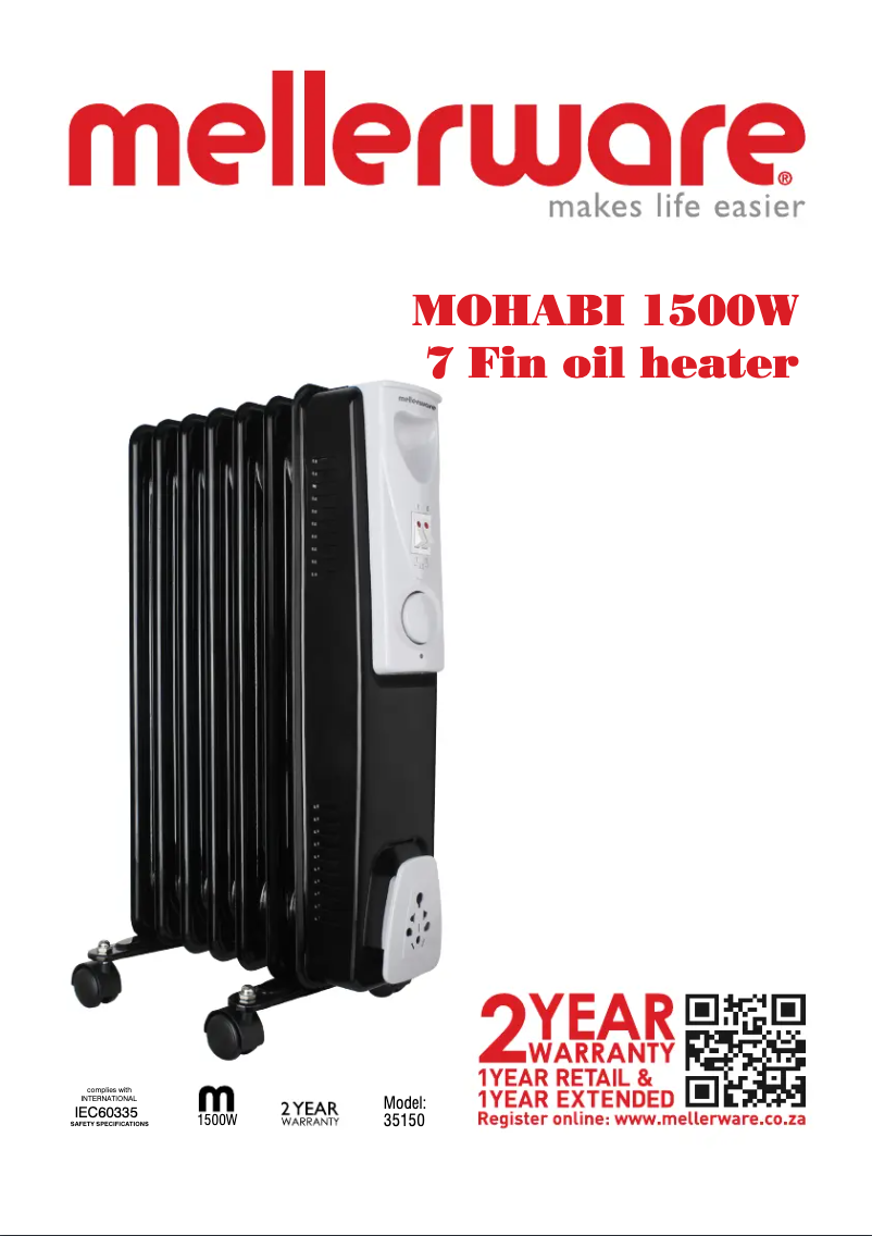 First page image of the manual for Mohabi 1500 35150