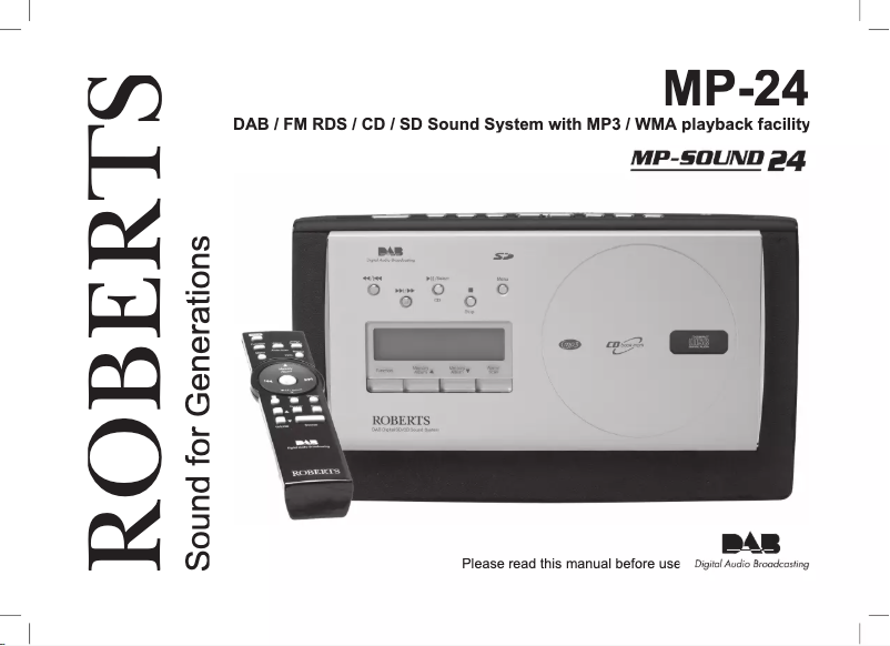 Page 1 of the manual User Manual Roberts Sound 24