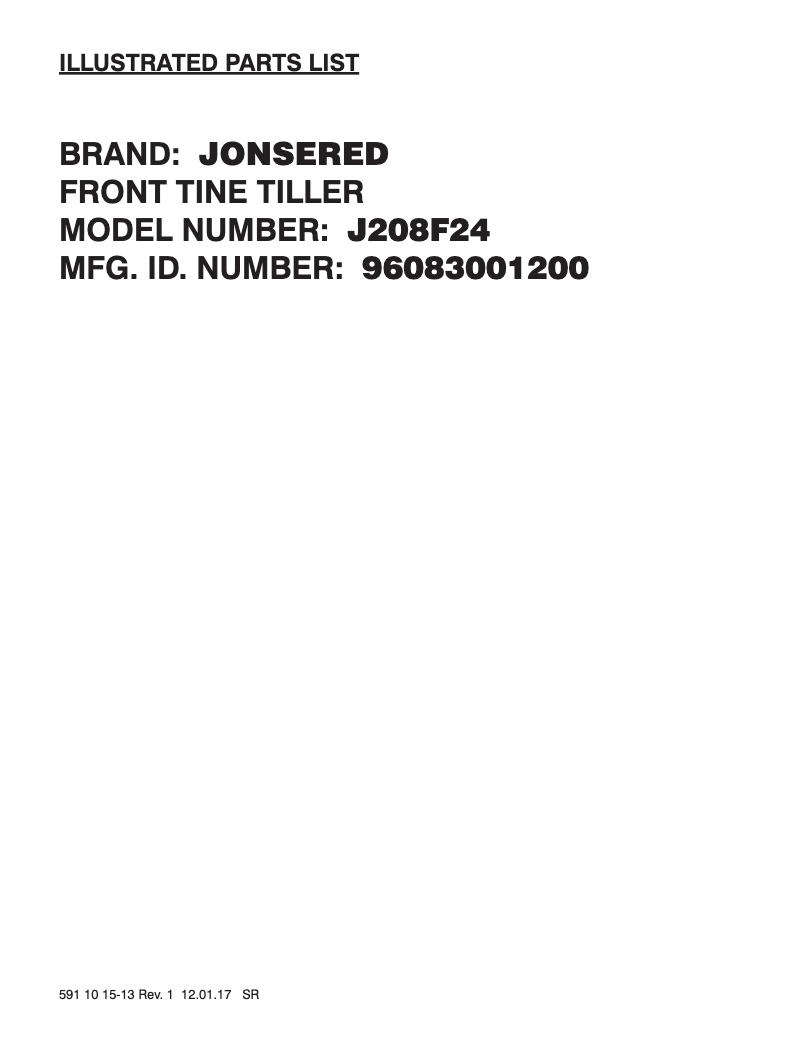 Page 1 of the manual User Manual Jonsered J208F24