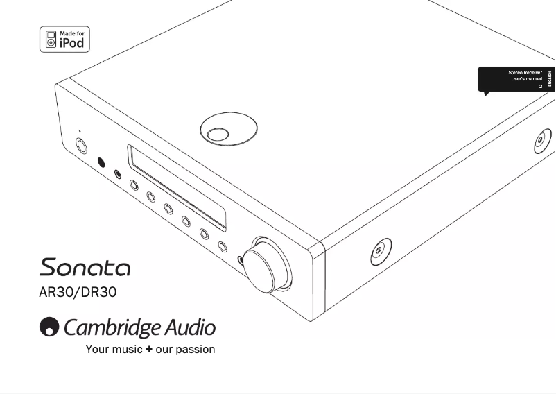 First page image of the manual for Sonata AR30
