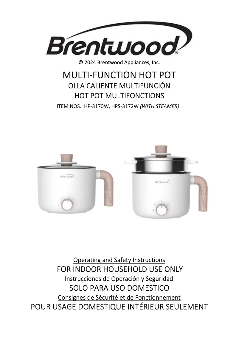 Page 1 of the manual User Manual Brentwood HPS-3172W