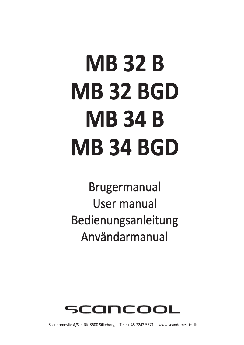 Page 1 of the manual User Manual Scandomestic MB 32 B