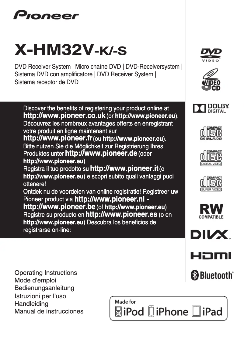 Page 1 of the manual User Manual Pioneer X-HM32V