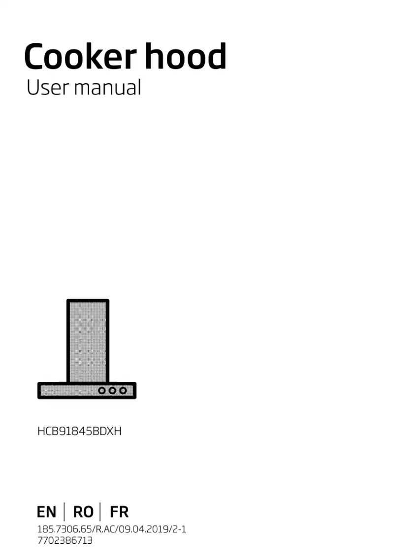 First page image of the manual for HCB91845BDXH