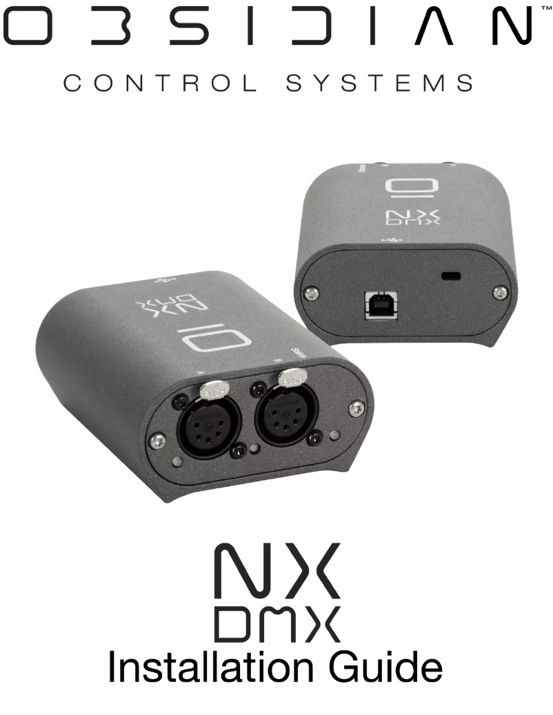 First page image of the manual for NX DMX