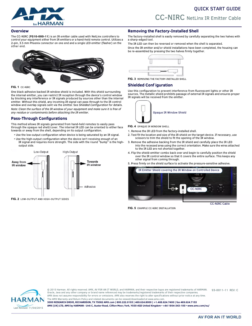 First page image of the manual for CC-NIRC