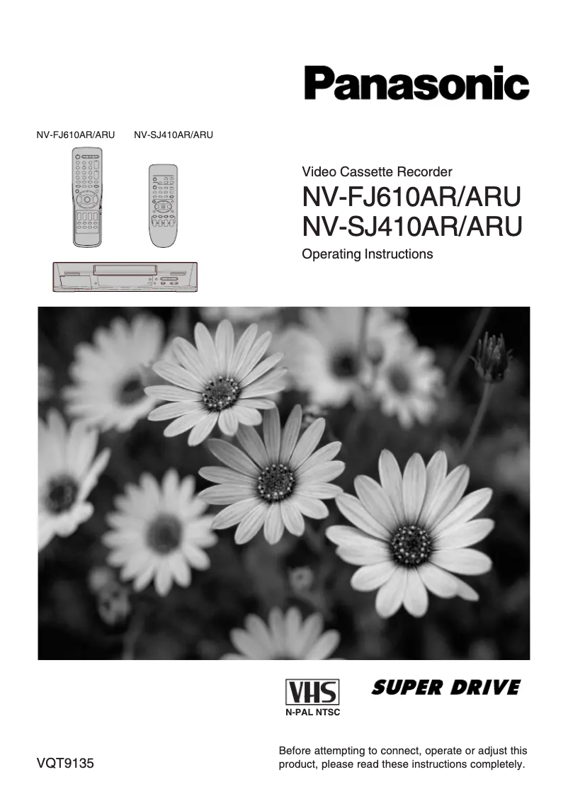 Page 1 of the manual User Manual Panasonic NV-SJ410ARU