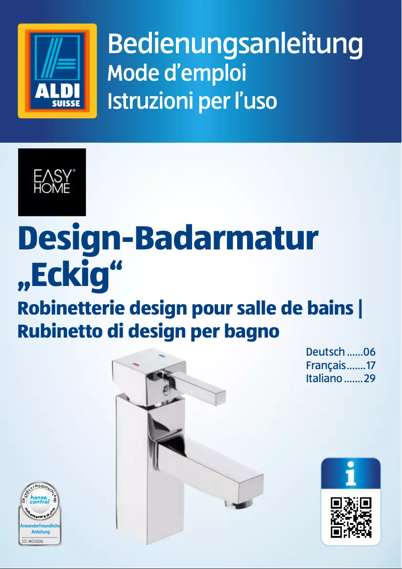 Page 1 of the manual User Manual Easy Home 6813247/B