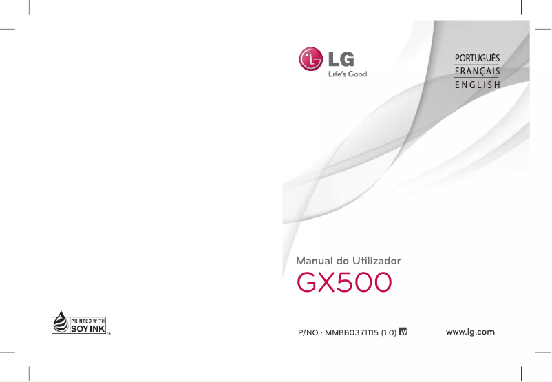 First page image of the manual for GX500