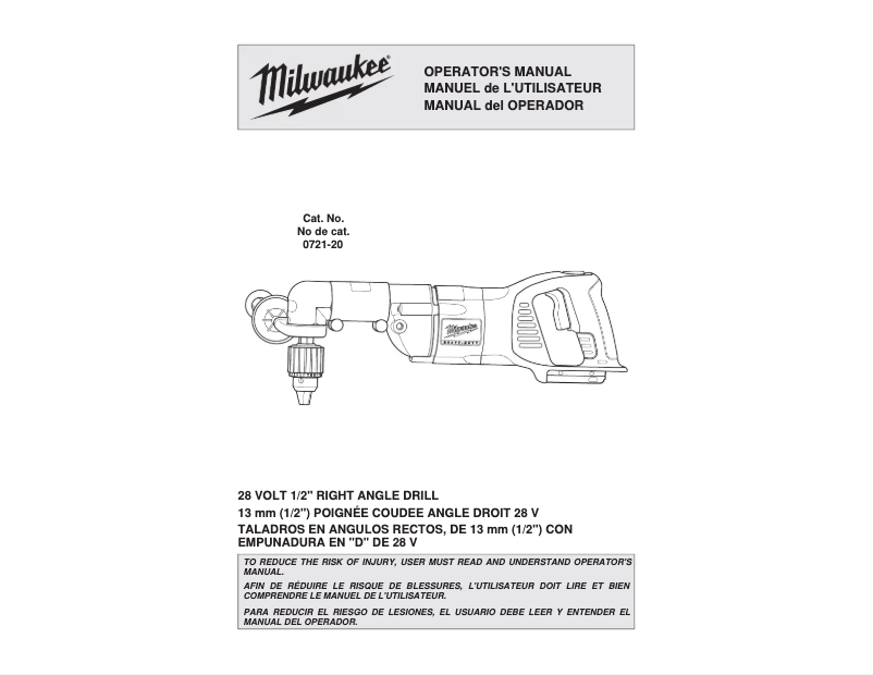 First page image of the manual for M28 0721-21