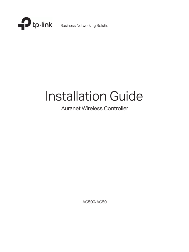 Page 1 of the manual Installation Guide TP-Link AC500