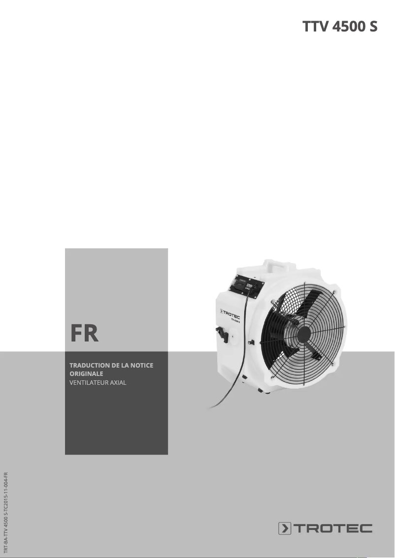 First page image of the manual for TTV 4500 S