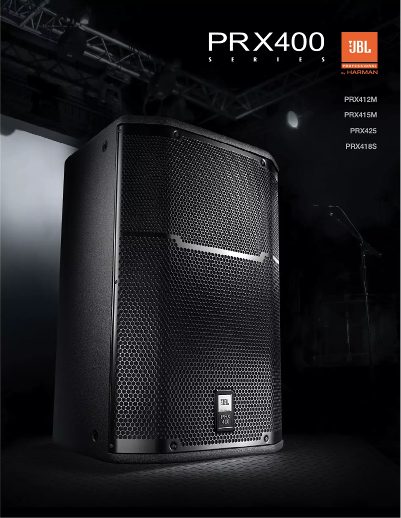 First page image of the manual for PRX412M