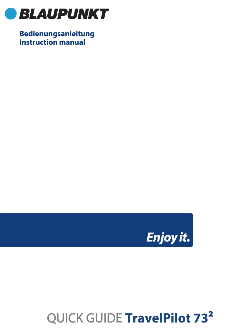 Image de la première page du manuel de l'appareil TravelPilot 73 CE LMU