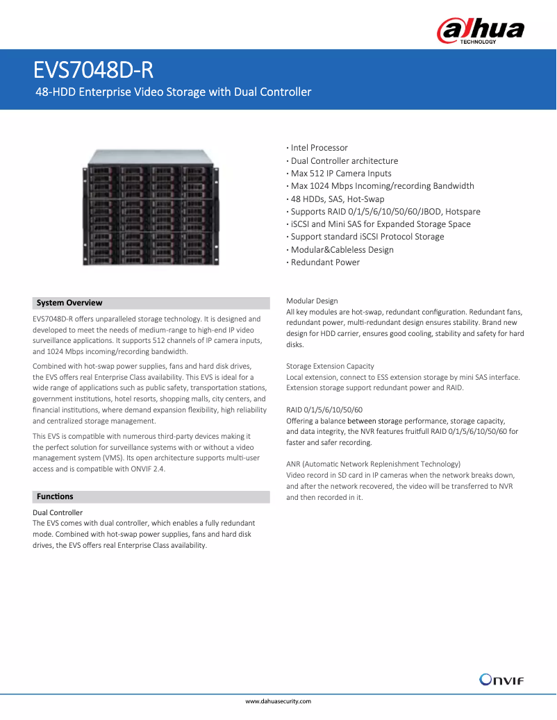 First page image of the manual for EVS7048D-R