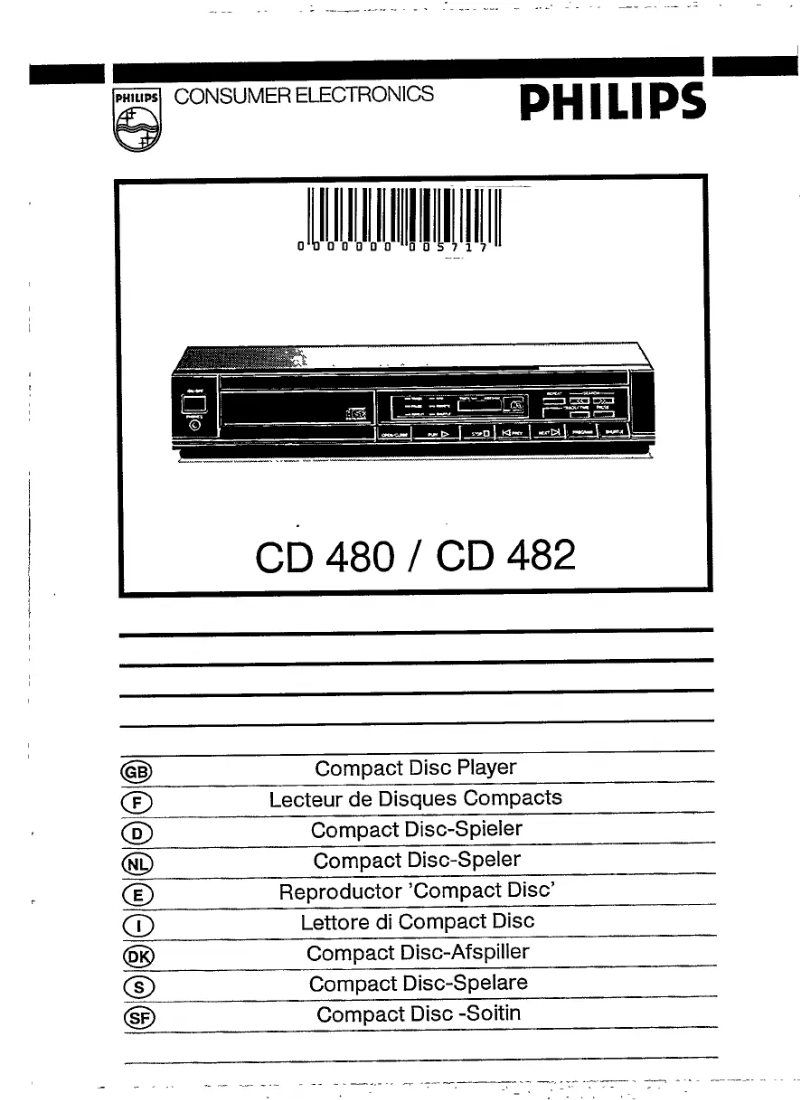 First page image of the manual for CD482