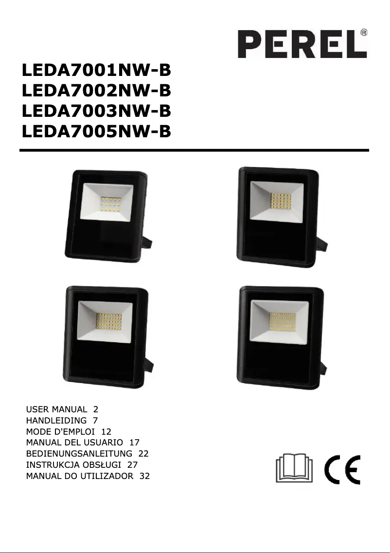 First page image of the manual for LEDA7005NW-B