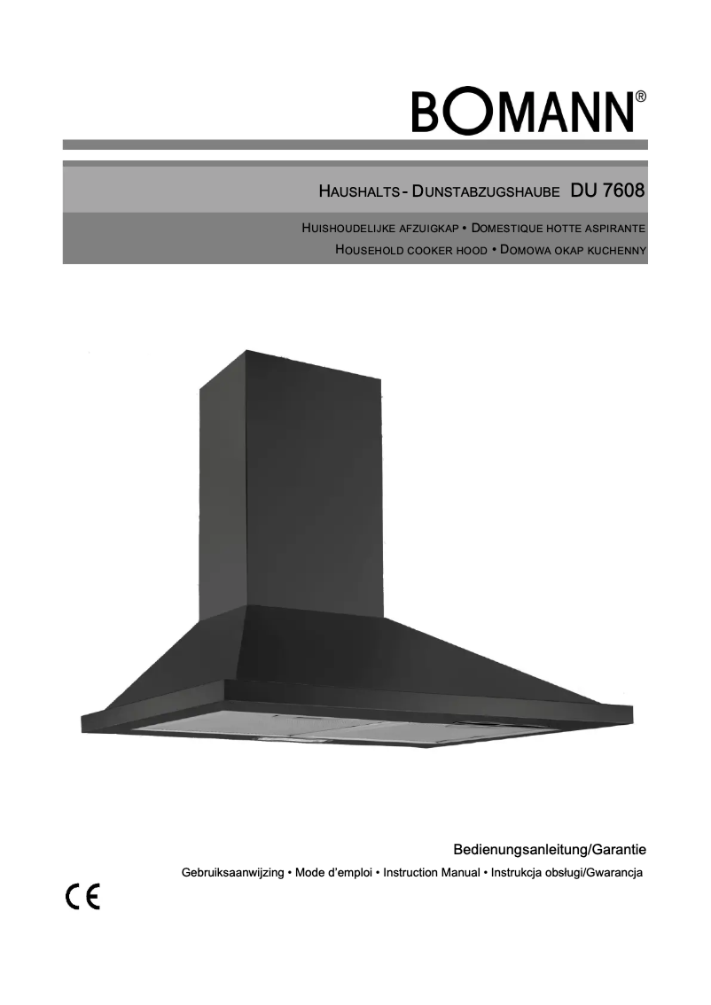 First page image of the manual for DU 7608