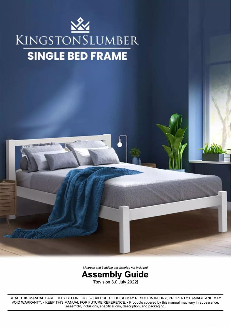 Page 1 of the manual User Manual Kingston Slumber FURBDFKNGA54VW