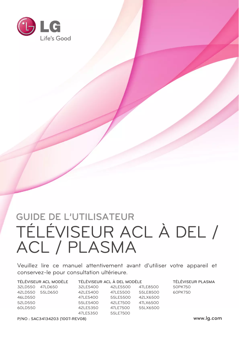 Page 1 of the manual User Manual LG 42LE5400