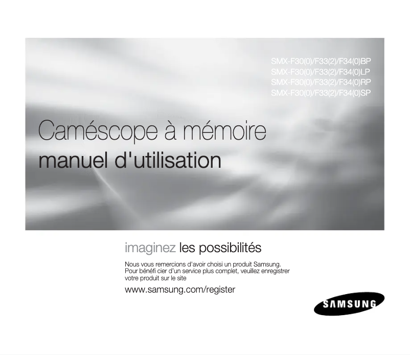 Page 1 of the manual User Manual Samsung SMX-F30SP
