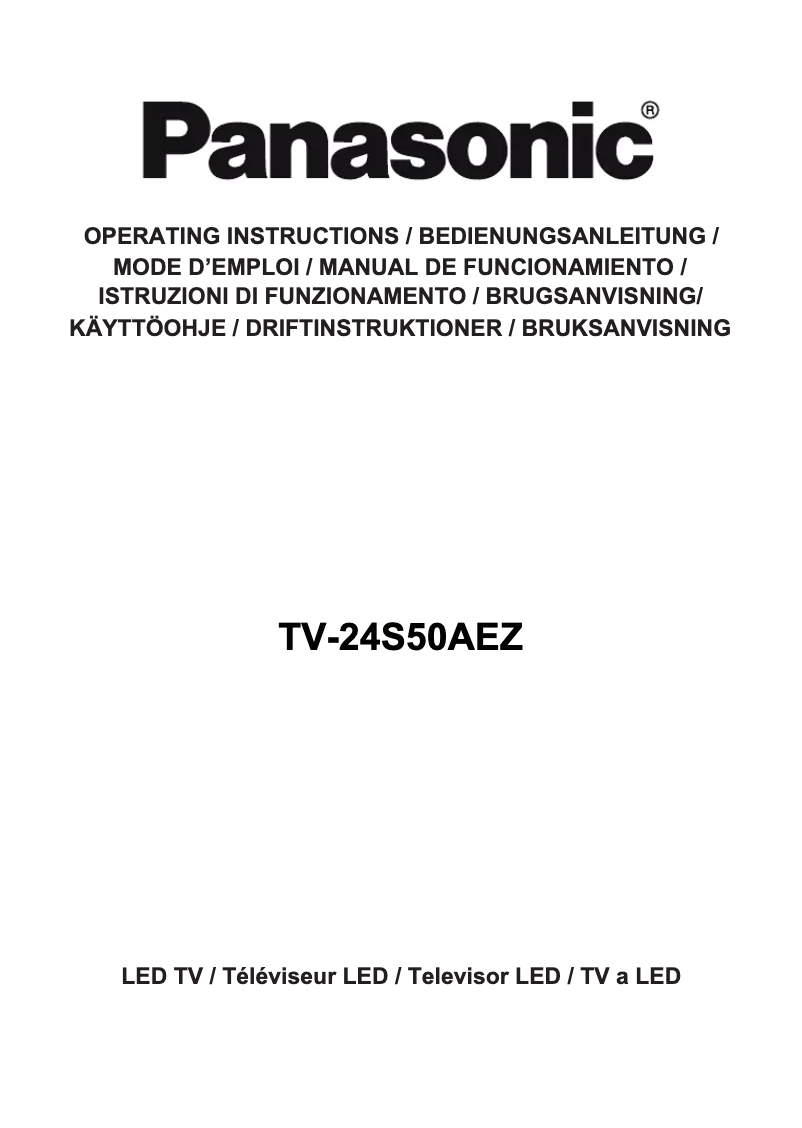 Page 1 of the manual User Manual Panasonic TV-24S50AEZ