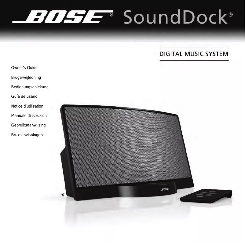 Image de la première page du manuel de l'appareil SoundDock Original 47260
