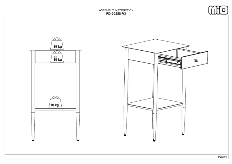 Page 1 of the manual User Manual Mio Franklin