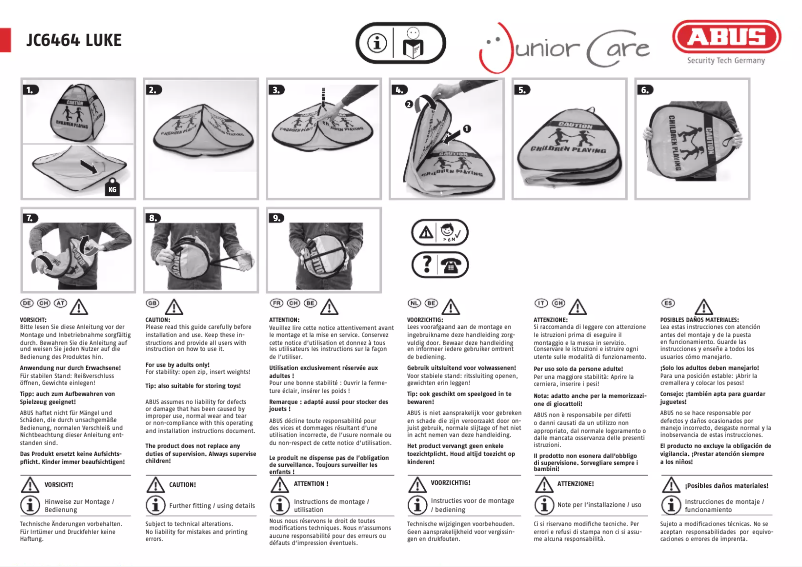 Page 1 of the manual User Manual Abus JC6464 LUKE
