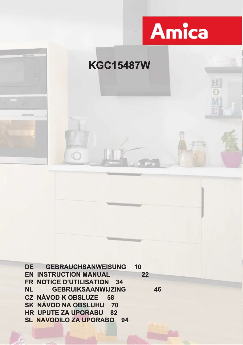 Page 1 of the manual User Manual Amica KGC 15487 W