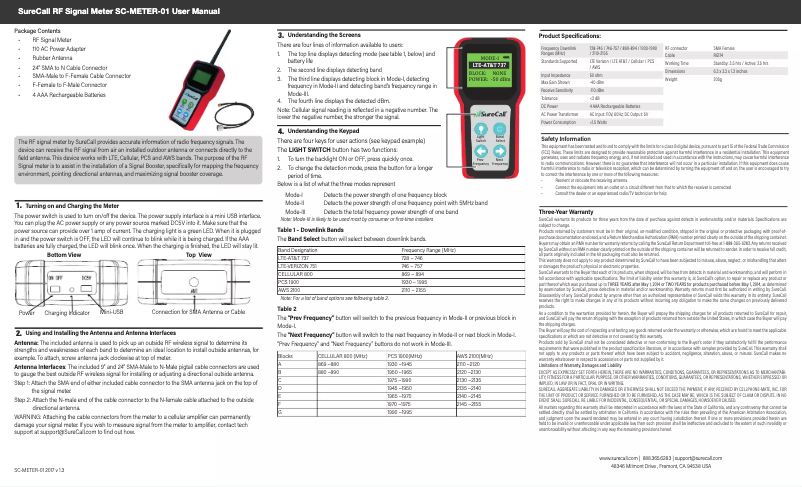 First page image of the manual for SC-METER-01
