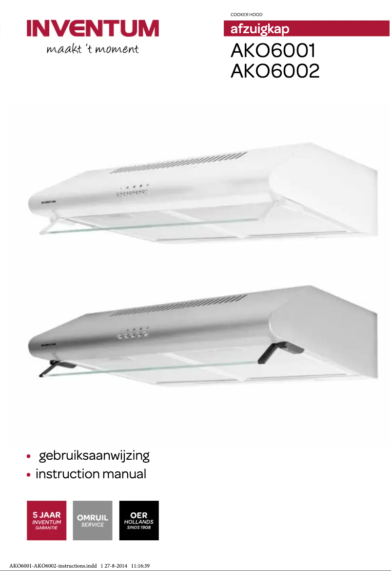 Image de la première page du manuel de l'appareil AKO6001WIT