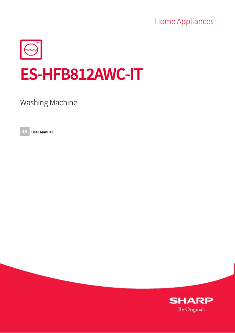 Page 1 of the manual User Manual Sharp ES-HFB812AWC-IT