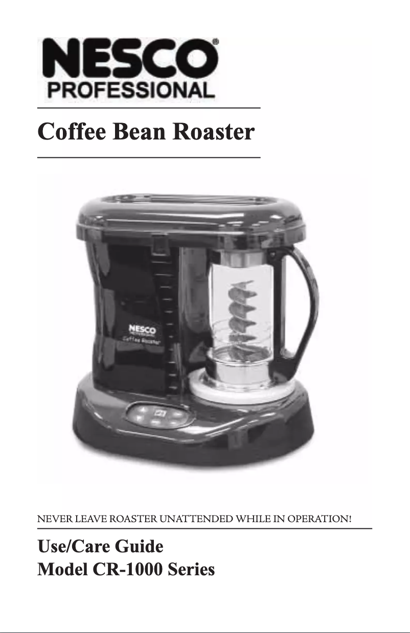 First page image of the manual for CR-1010-PR