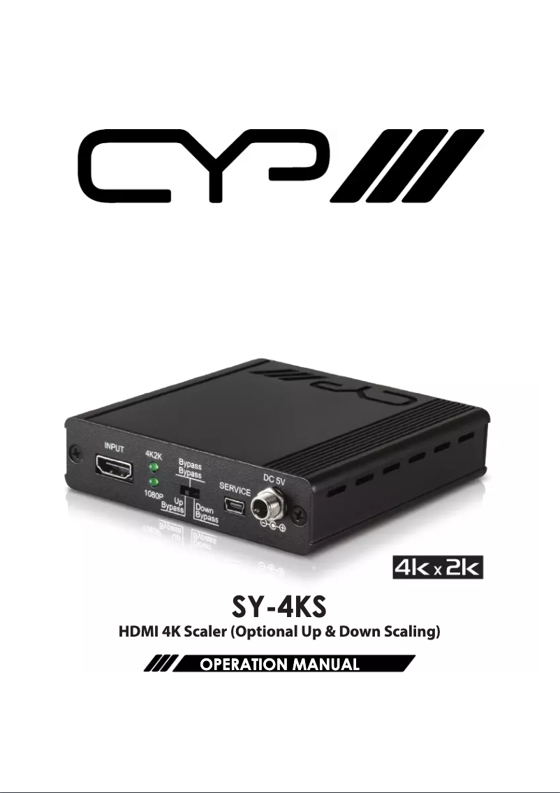 First page image of the manual for SY-4KS