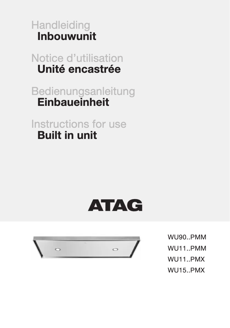 First page image of the manual for WU1111PMX