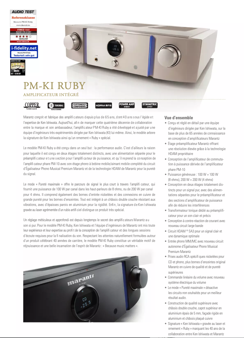 First page image of the manual for PM-KI RUBY