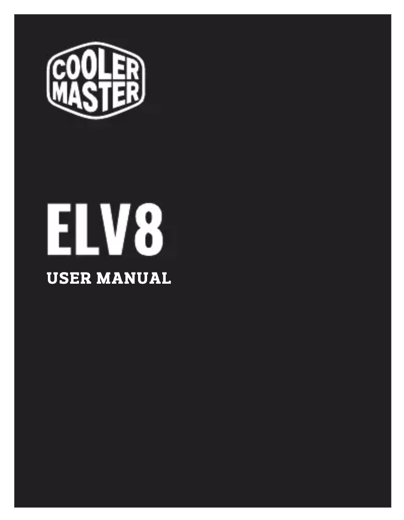 First page image of the manual for ELV8