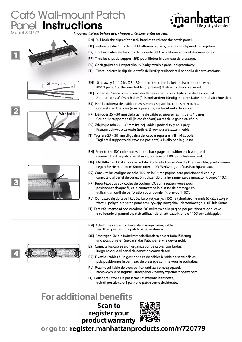 Page 1 of the manual User Manual Manhattan 720779
