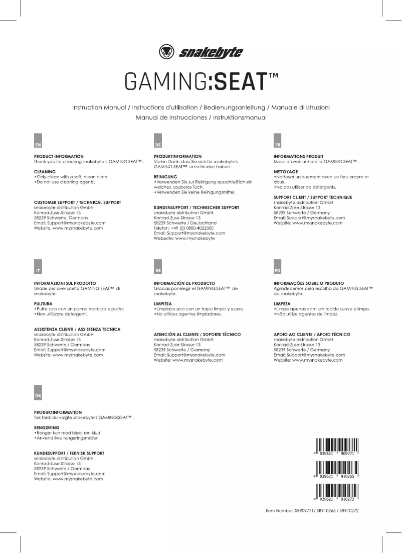 First page image of the manual for 4 S